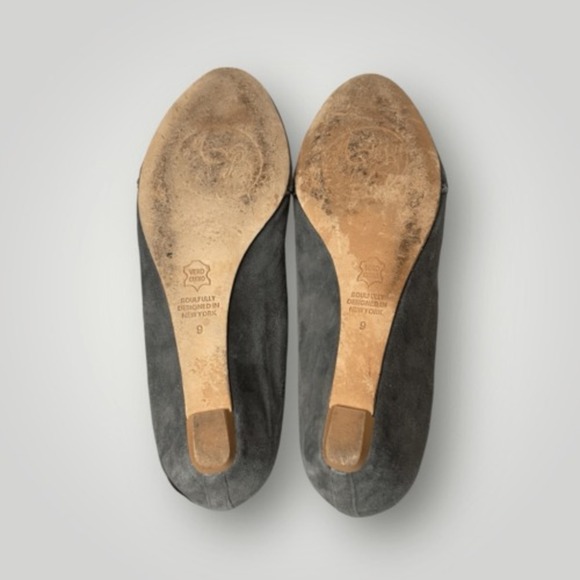 MATT BERNSON‎ VINTAGE Grey Suede Flats, Size 9 - Picture 5 of 8